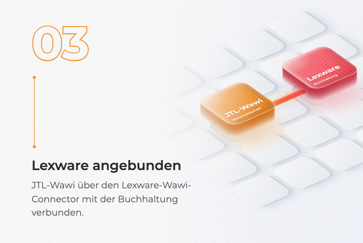 Schritt 03: JTL-Wawi und Lexware über den Lexware-Wawi-Connector verbunden