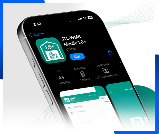 JTL-WMS Mobile im App Store auf einem Smartphone